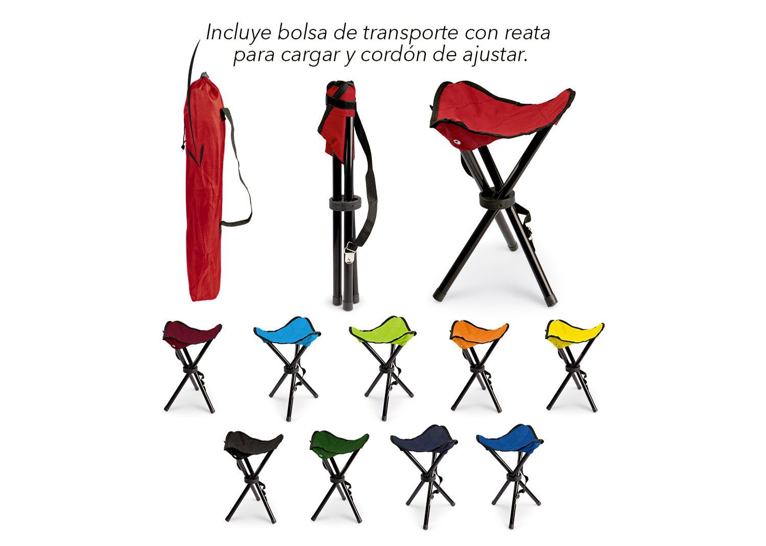Silla plegable de 3 patas